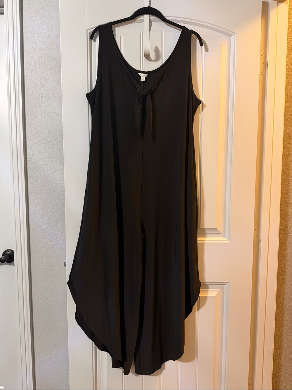 Cato Black Sleeveless Jumpsuit with Front Tie